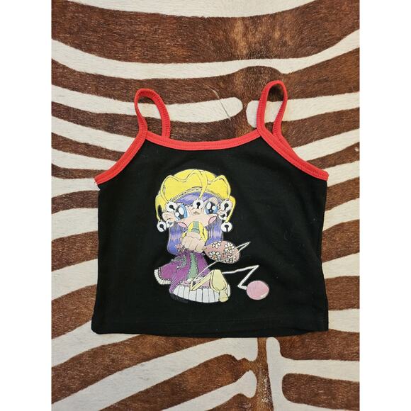Rare Vintage 90s Spaghetti Tank Baby Crop Top, bratz girl print winged tank - Picture 4 of 7
